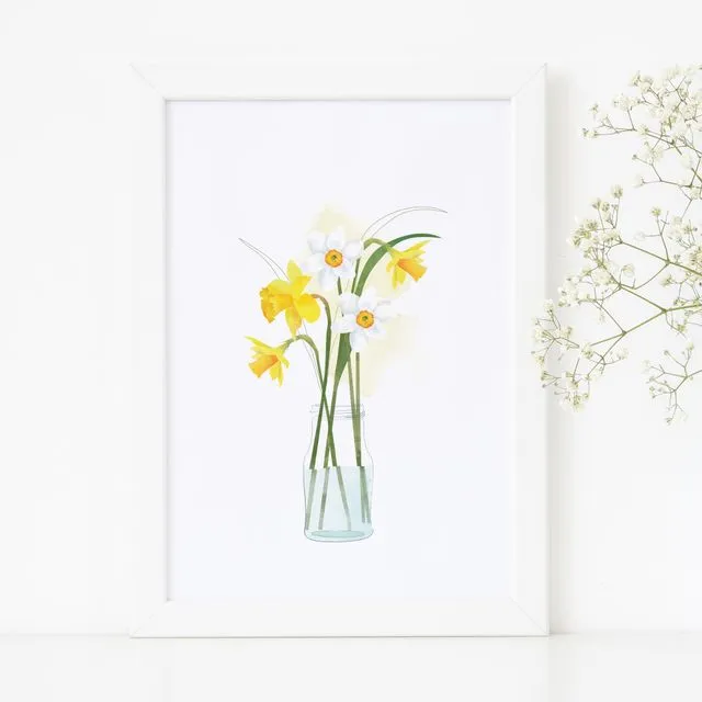 A4 Daffodils Print