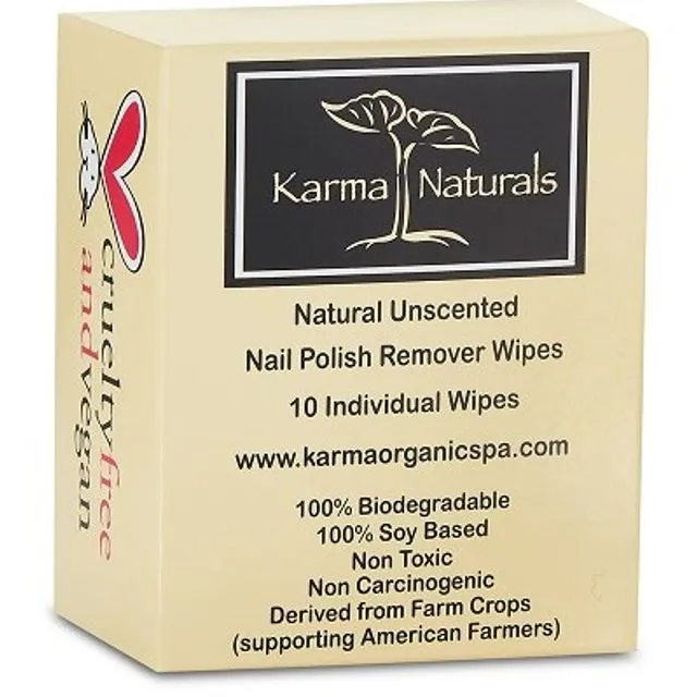Karma Unscented Nail Polish Remover Wipes 10 pcs