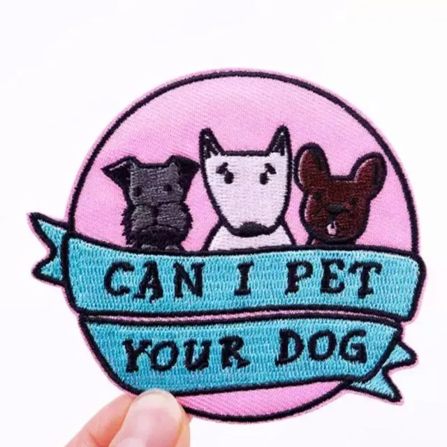 Pet Your Dog Iron On Patch