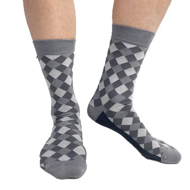 Checkered Grey Unisex Socks