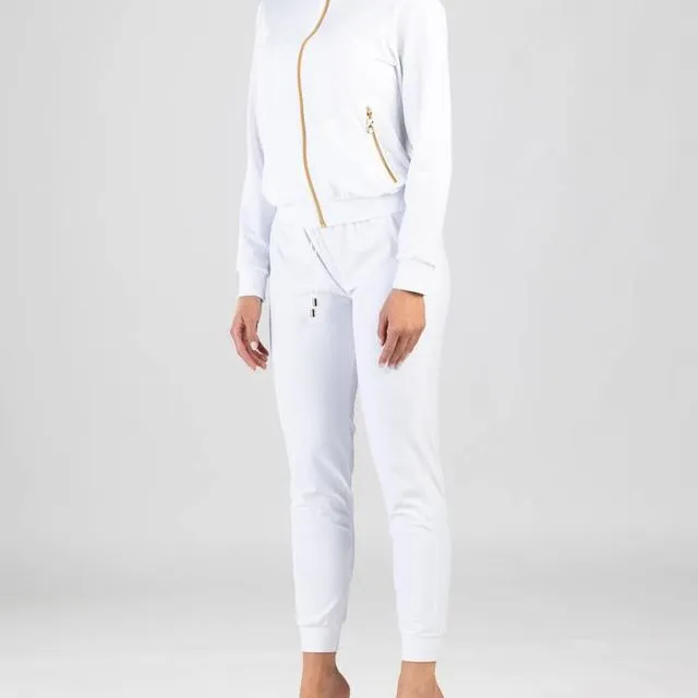 Panoply Tracksuit Set With Pockets - White