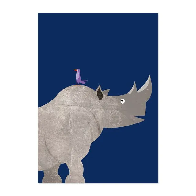 A4 picture rhino for the nursery