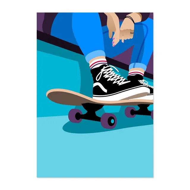 A4 picture Sneakers & Skateboard for children’s and teenagers’s rooms