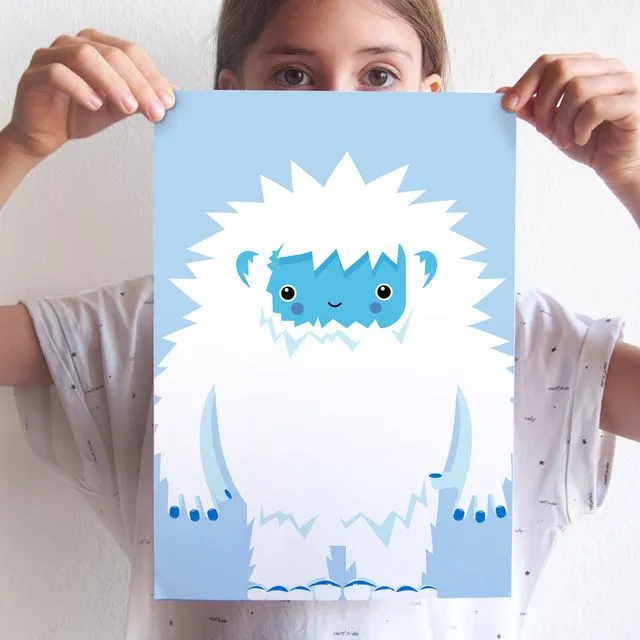 A4 picture Yeti for the nursery