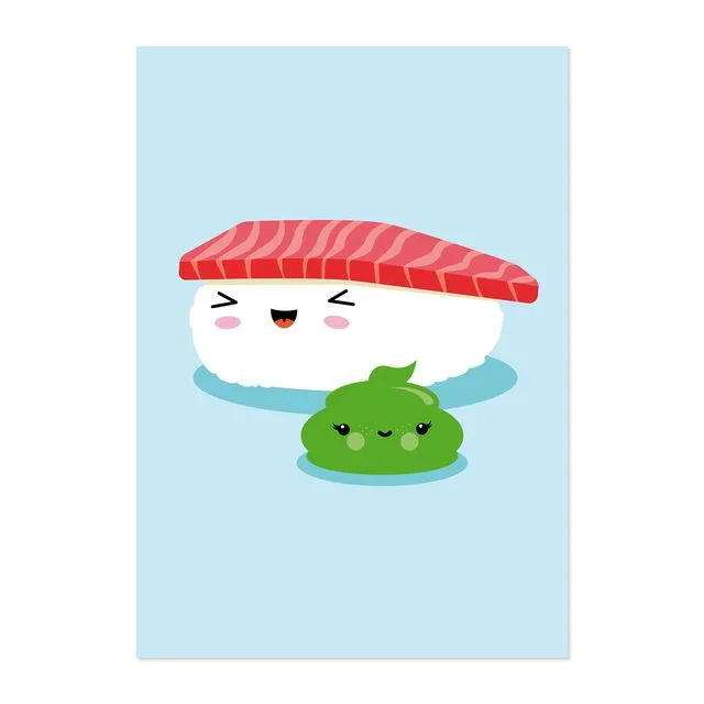 A4 picture of sushi nigiri for the nursery