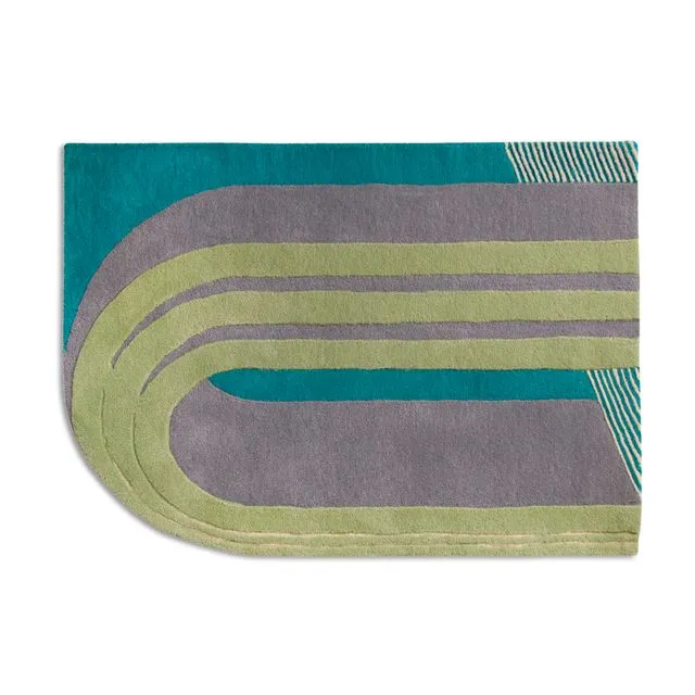 Scala natural wool rugs - green
