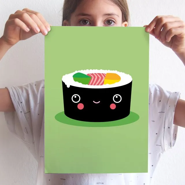 A4 picture of Sushi Maki for the nursery