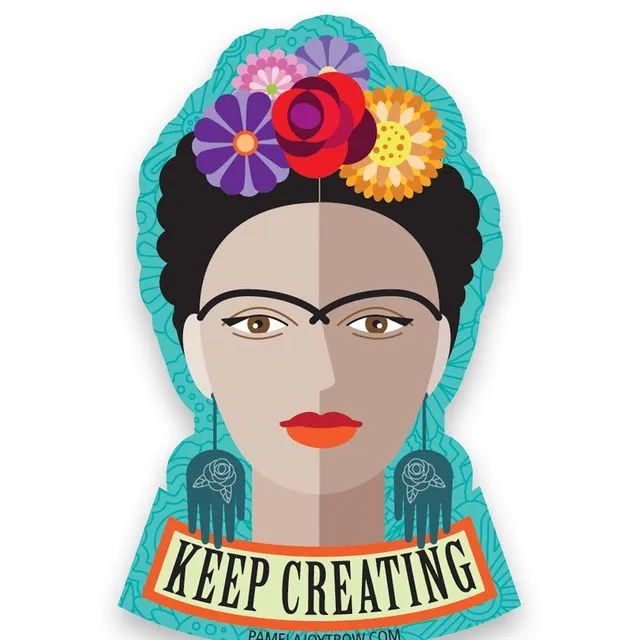 Frida Keep Creating Sticker- (Pack of 3)