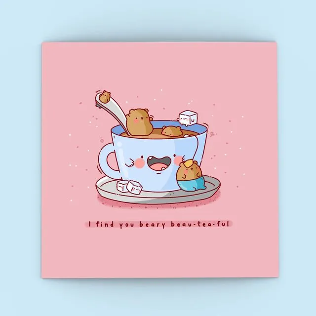 Cute Beary Beauteaful Greetings Card
