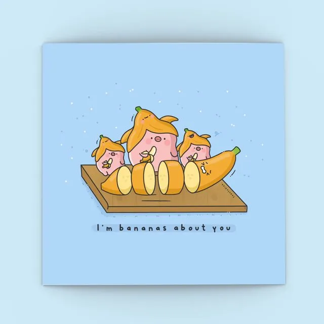 Cute Banana Split Card