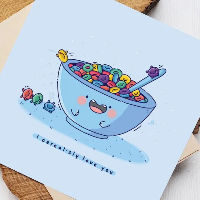 Cute Cereal Card | I Cereal-sly Love You