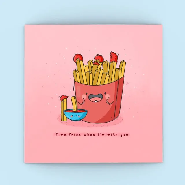 French Fries Greetings Card