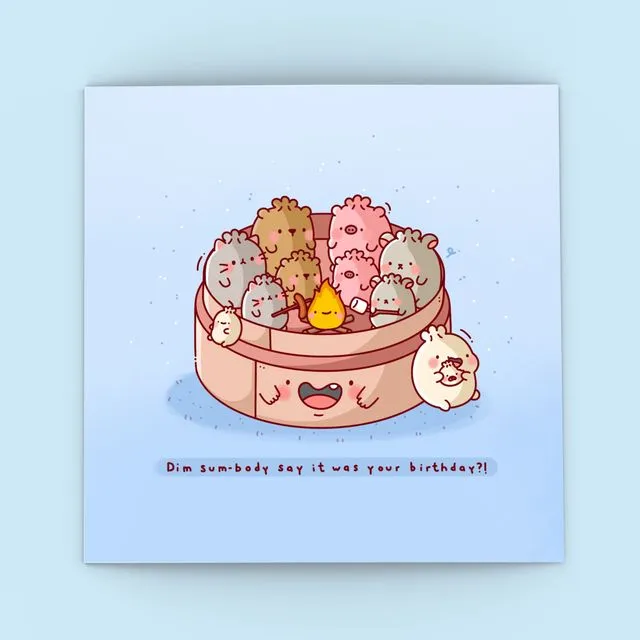 Cute Dim Sum Birthday Card 1