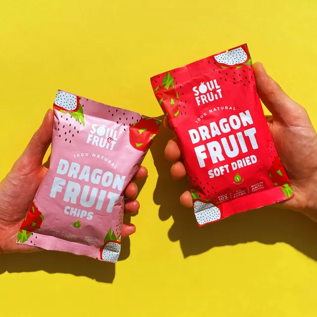 Bundle 6 Dragon Fruit Chips + 6 Dragon Fruit Soft Dried
