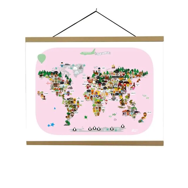 Worldmap Pastel