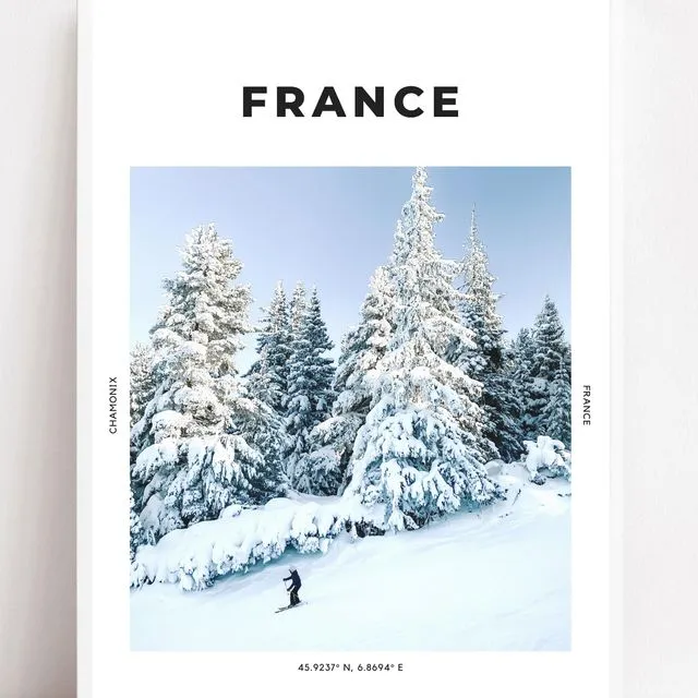 France 'The Slopes Are Calling' Print