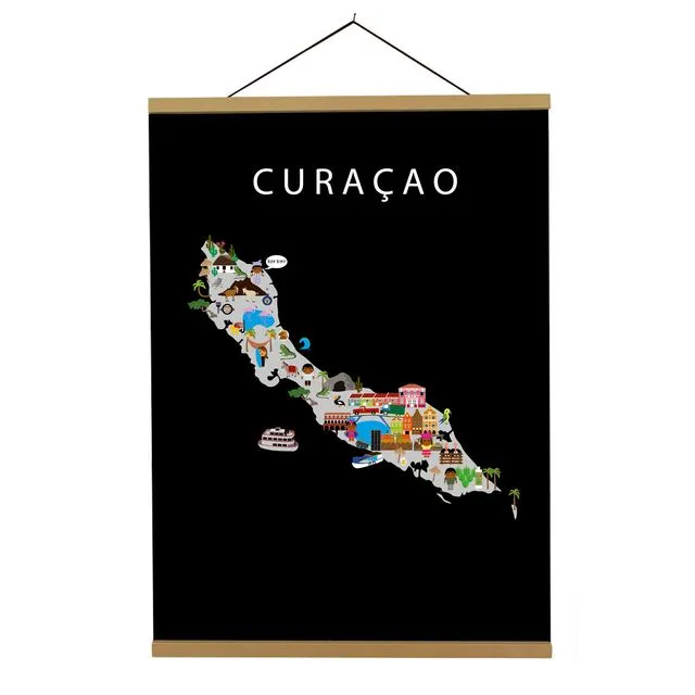 Map of Curaçao