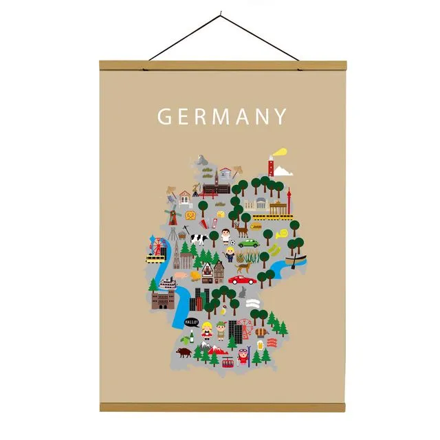 Map of Germany Beige