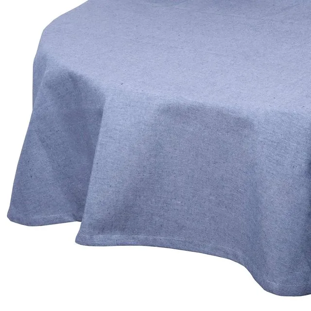 Yourtablecloth Chambray Round Tablecloth (Blue, 70" Round)