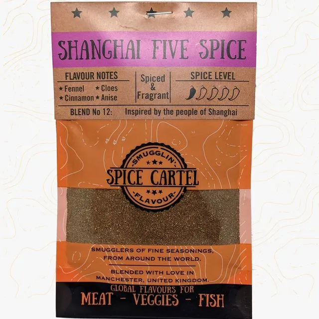 Shanghai Five Spice | 35g Resealable Pouches in Shelf Ready Packaging