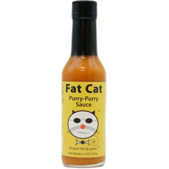 Fat Cat Gourmet - Purry-Purry Sauce (Peri-Peri Style) Hot Sauce - 5 FL OZ Glass Bottle