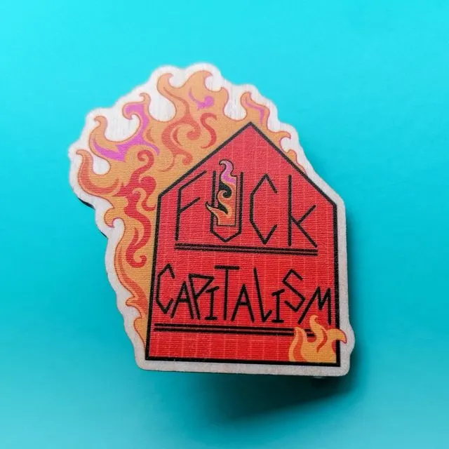 Fuck Capitalism pin (Pack of 5)