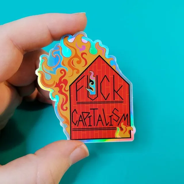 Fuck Capitalism sticker (Pack of 5)