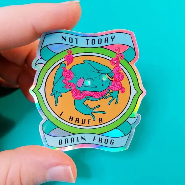 Brain Frog sticker (Pack of 5)