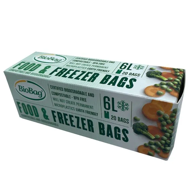 6L Food and Freezer Bags - 1 roll of 20 bags