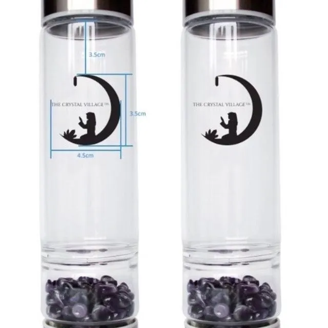 amethyst crystal elixir water bottles