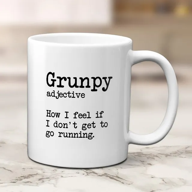 Grunpy Dictionary Definition Funny Running Mug