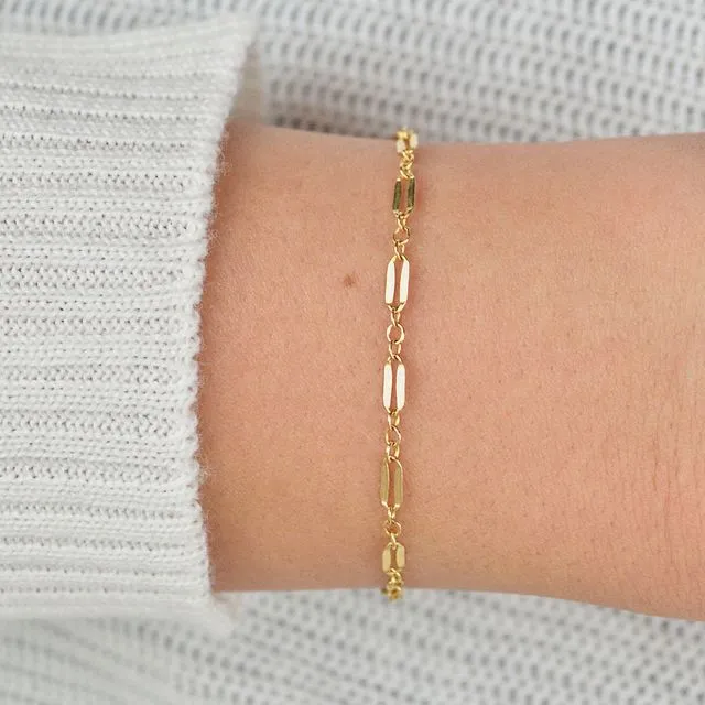 Lace Chain Gold Filled Bracelet