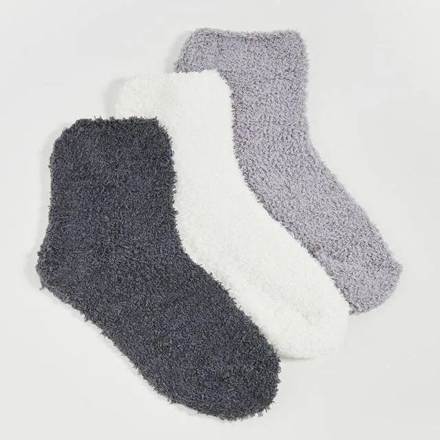 Cozy Ankle Three Pack - Grey