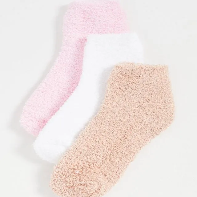 Cozy Ankle Three Pack - Pink