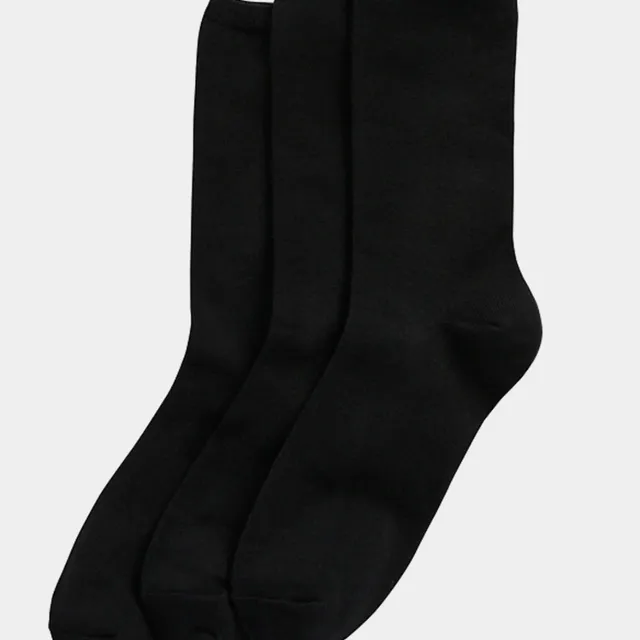Essential Cotton Crew Socks - Black