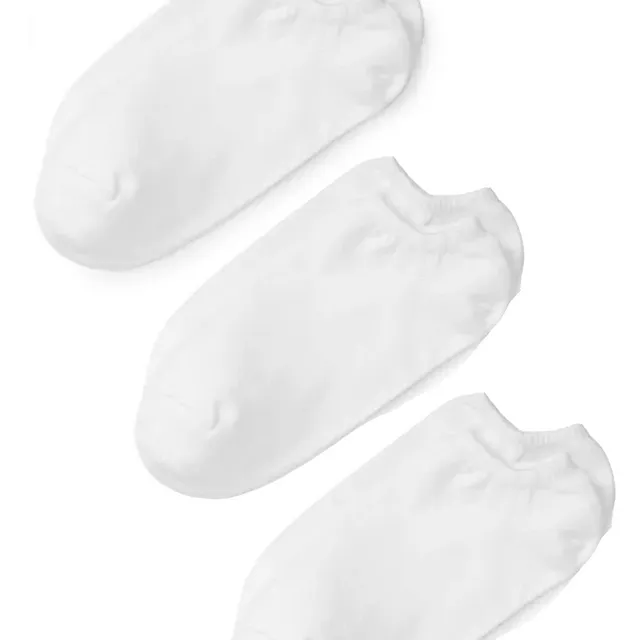 Essential Cotton No Show Socks - White