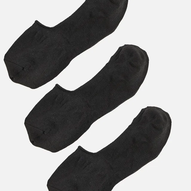 Breathable Invisible Liner Socks with Heel Grip - Black