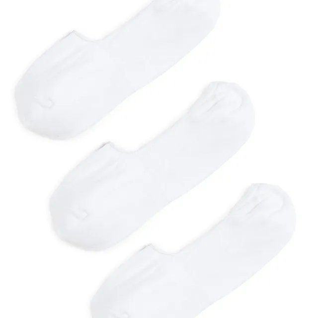 Breathable Invisible Liner Socks with Heel Grip - White
