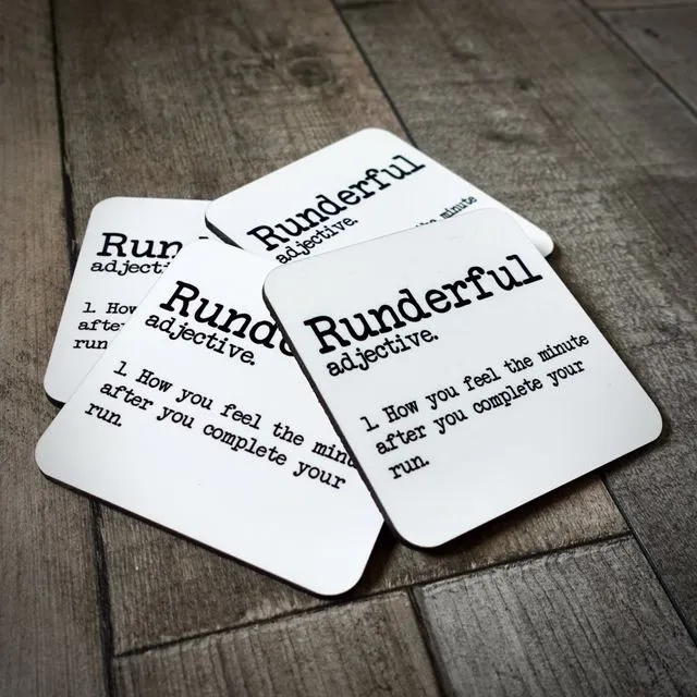 Runderful Running Coasters | Set Of 4 - Gift Boxed