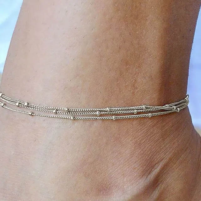Multi Chain Anklet Bracelet