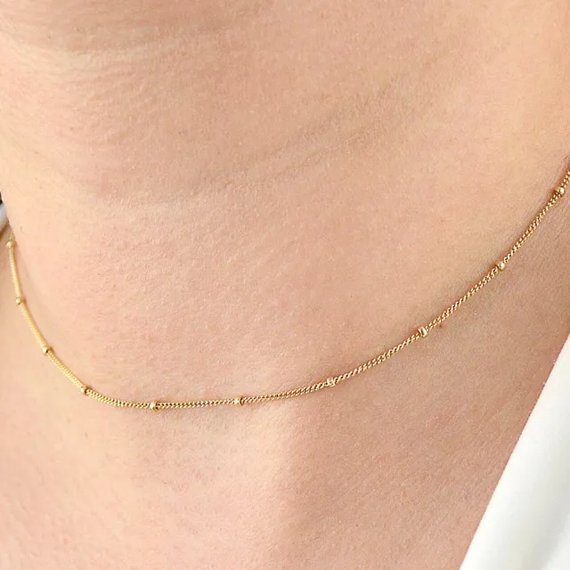 Dainty Gold Filled Choker Necklace