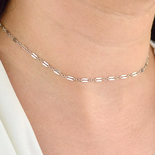 Sterling Silver Lace Chain Necklace