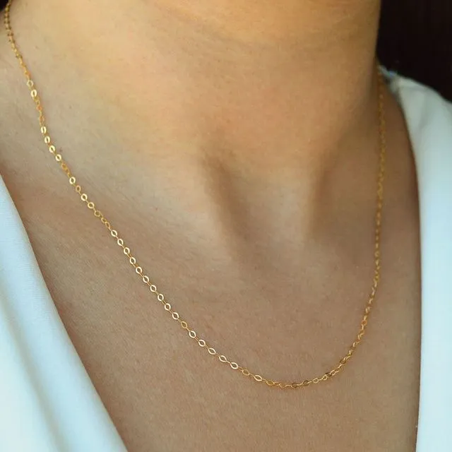 Simple Gold Cable Chain Necklace