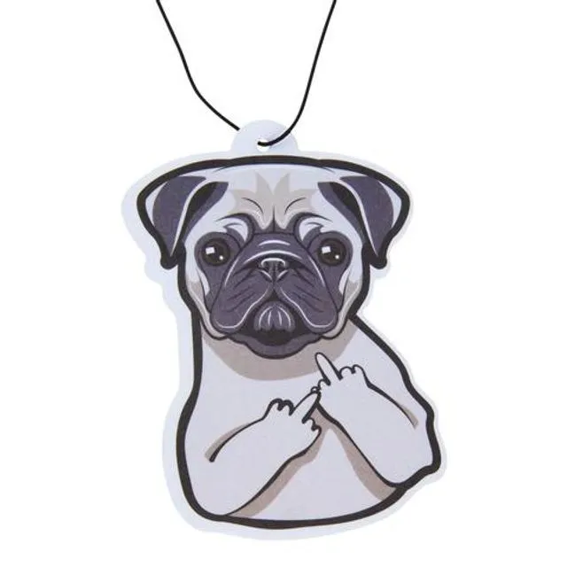 PUG WITH ATTITUDE AIR FRESHENER- 3 SCENTS