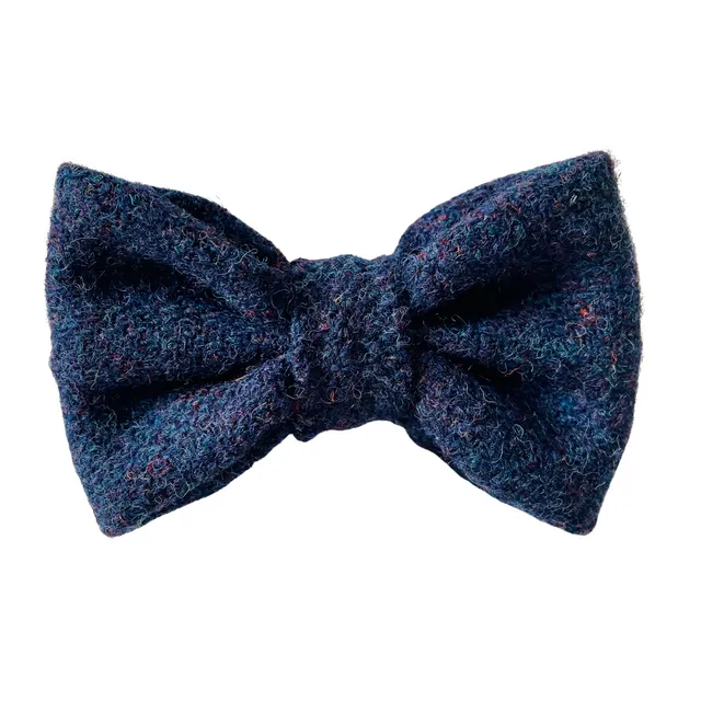 Harris Tweed - Herringbon Navy/Blue Dog Bow Tie