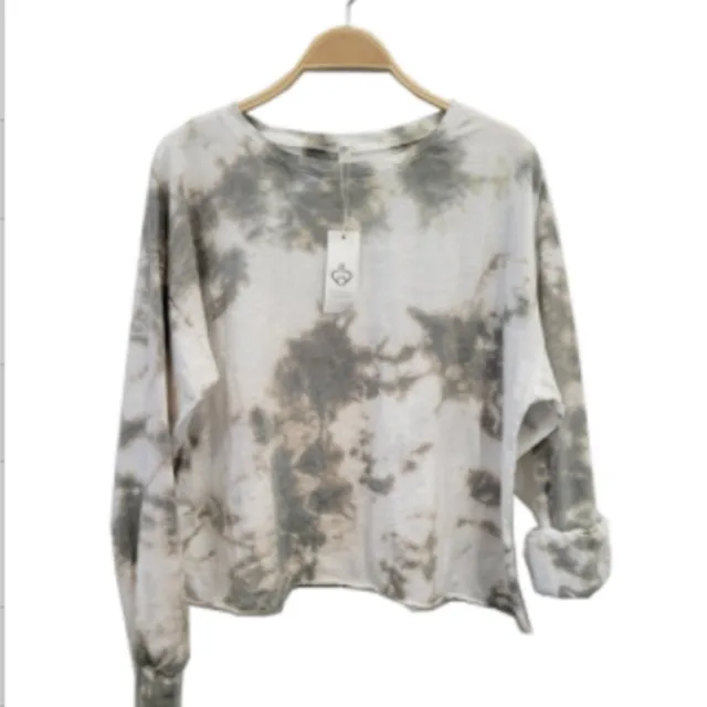 Loosy Tie Dye Long Sleeve T, OLIVECOMB ( S-M-L 1-1-1)
