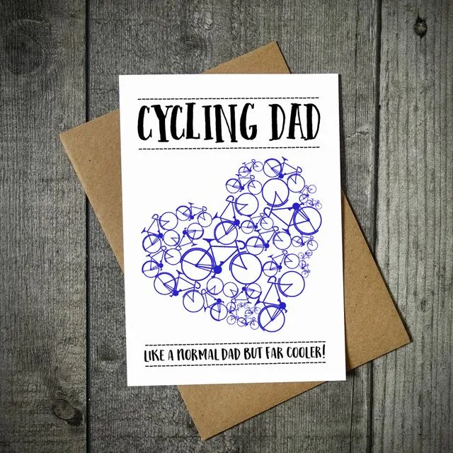 Cycling Dad Greetings Cards (Pack 6)
