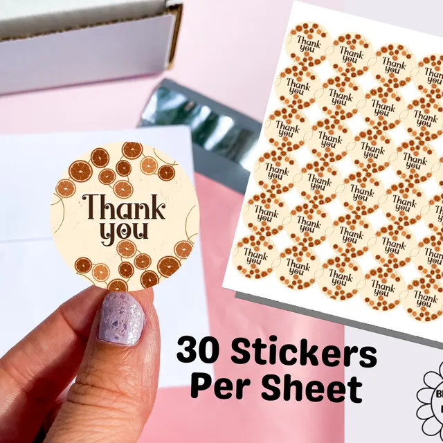 Thank You Sticker Sheets | Witchy Winter Solstice Christmas