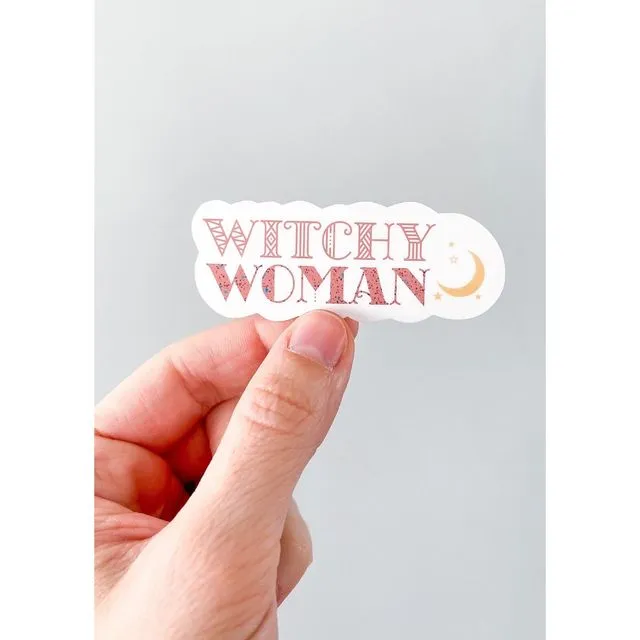 Witchy Woman Sticker | Cute Sticker Moon Star