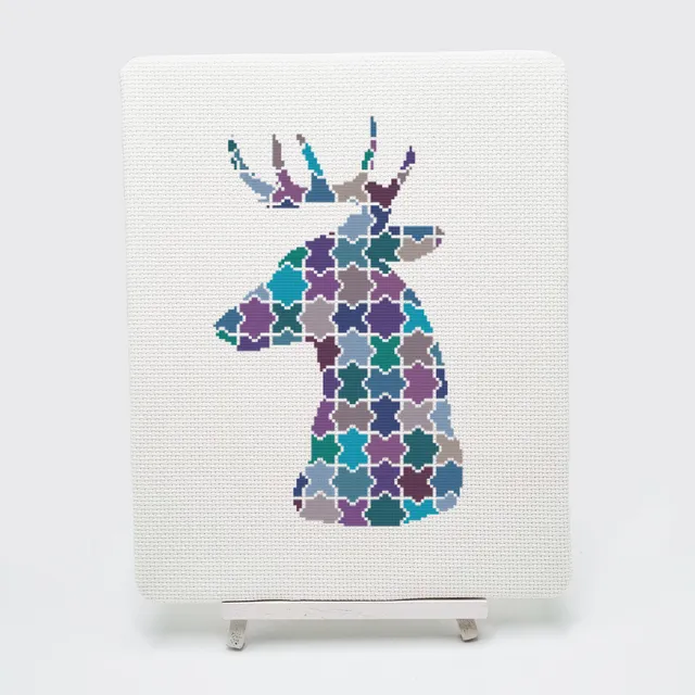 Jigsaw Deer Cross Stitch Kit